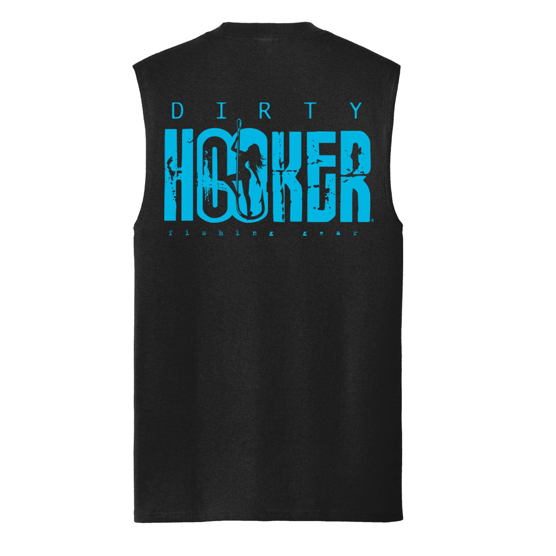 dirty hooker fishing gear tank top Classic Light Blue Muscle Sleeveless Sleeveless Tank / Black / XXL Include L-Bracket:No CARE INSTRUCTIONS Machine wash Eagle Waterproof Fishfinders for Horse Racing