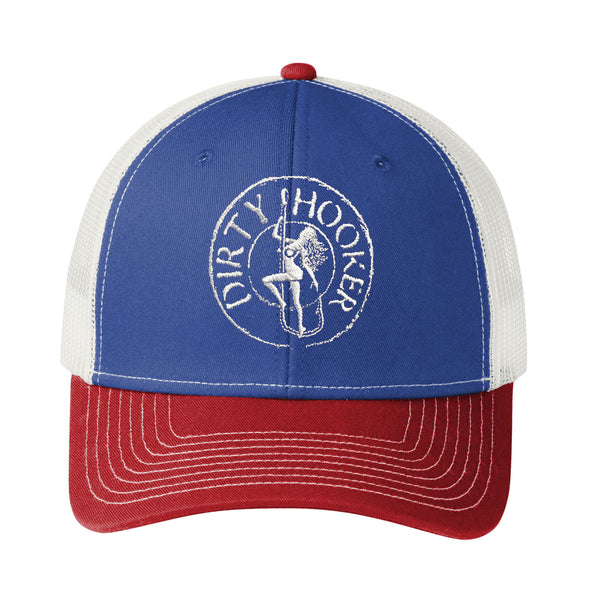 Dirty Hooker Deluxe Hat Patriotic Red White and Blue