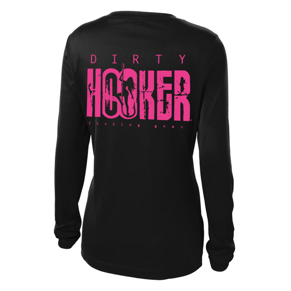 Dirty Hooker Classic Pink Ladies V-neck Dry Fit – Dirty Hooker