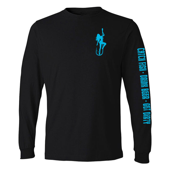 Dirty Hooker Classic Light Blue Lightweight Long Sleeve T-Shirt