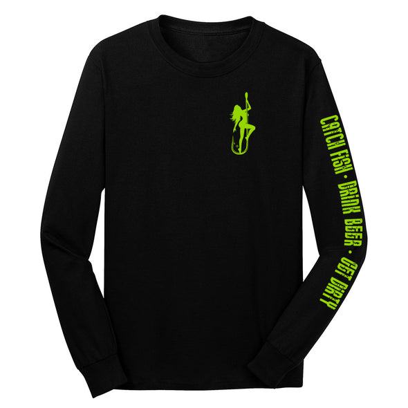 Dirty Hooker Classic Green Long Sleeve T-Shirt