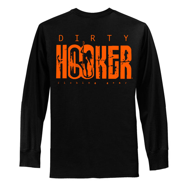 Dirty Hooker Classic Orange Long Sleeve T-Shirt Long Sleeve T-Shirt / Black / S