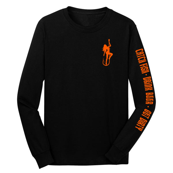 Dirty Hooker Classic Orange Long Sleeve T-Shirt Long Sleeve T-Shirt / Black / XXL