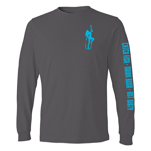 Dirty Hooker Classic Light Blue Lightweight Long Sleeve T-Shirt