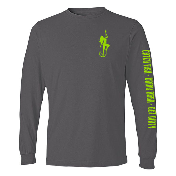 Dirty Hooker Classic Green Lightweight Long Sleeve T-Shirt