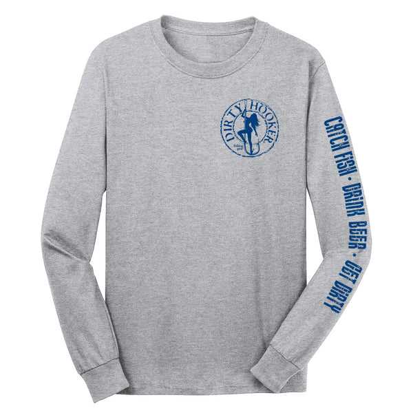 Dirty Hooker Classic Navy Blue Long Sleeve T-Shirt – Dirty Hooker Fishing  Gear