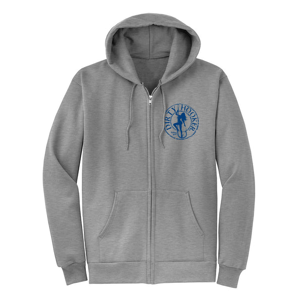 Dirty Hooker Classic Navy Blue Zip Hoodie - Closeout