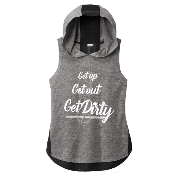 Dirty Hooker Up Out Dirty Ladies Muscle Hooded Tank - Limited Time!!!