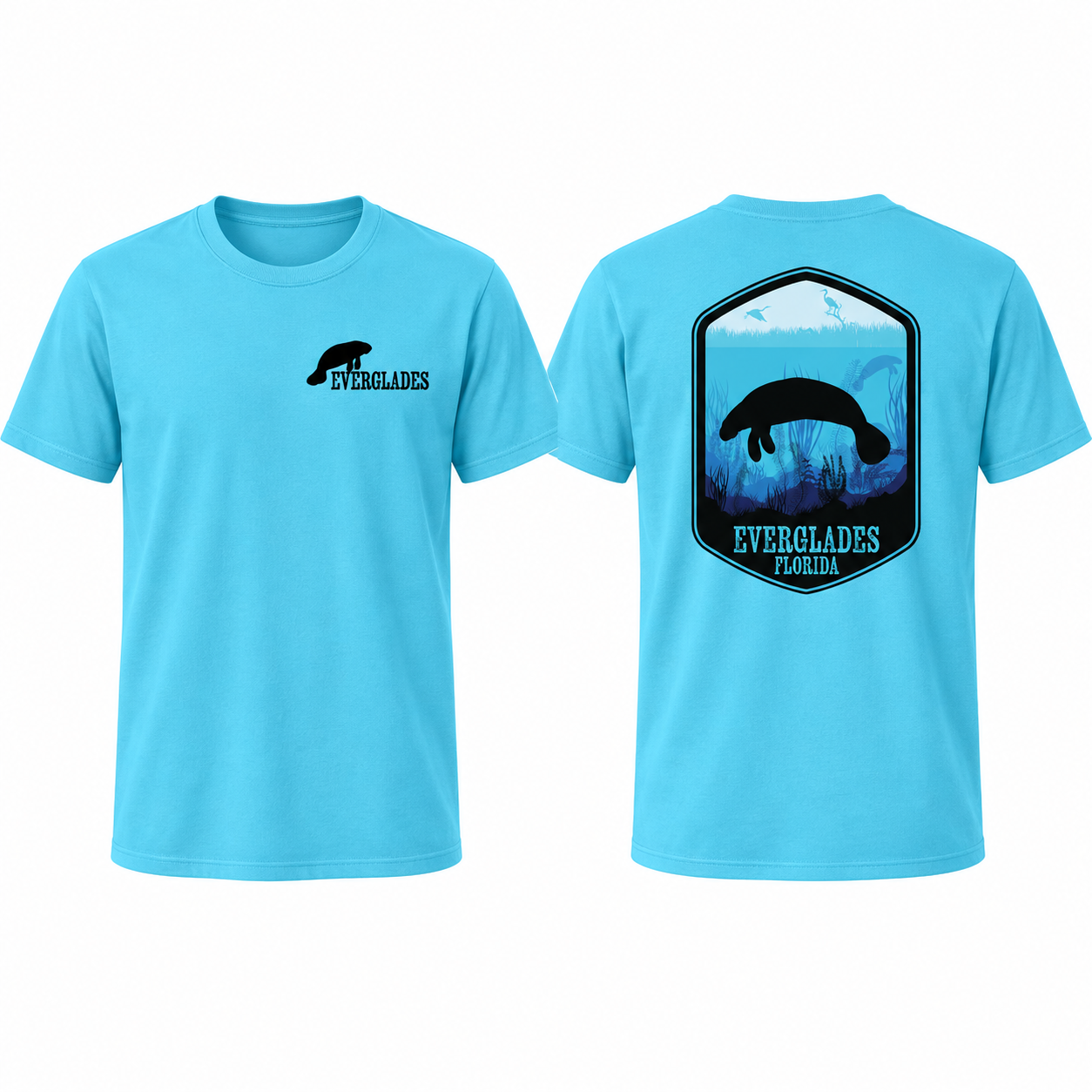 Everglades Manatee Tidal Wave Tee | Keep Florida Wild