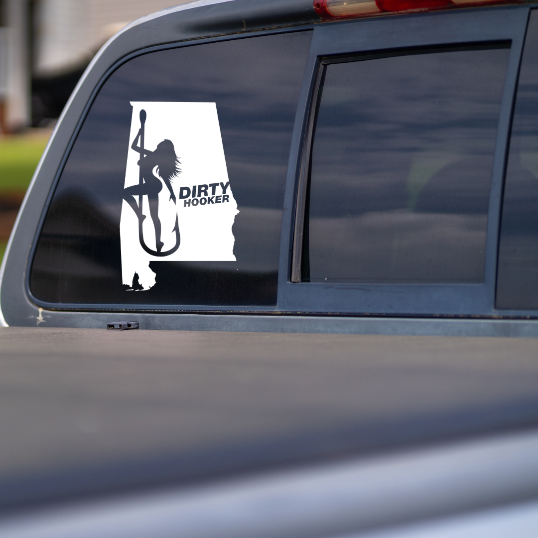 Dirty Hooker Alabama fishing decal