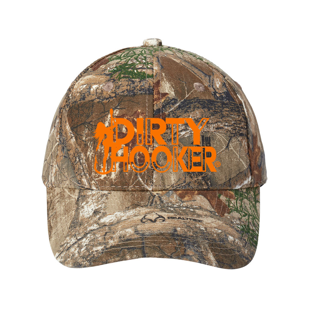 Dirty Hooker Cool Orange Camo Hat