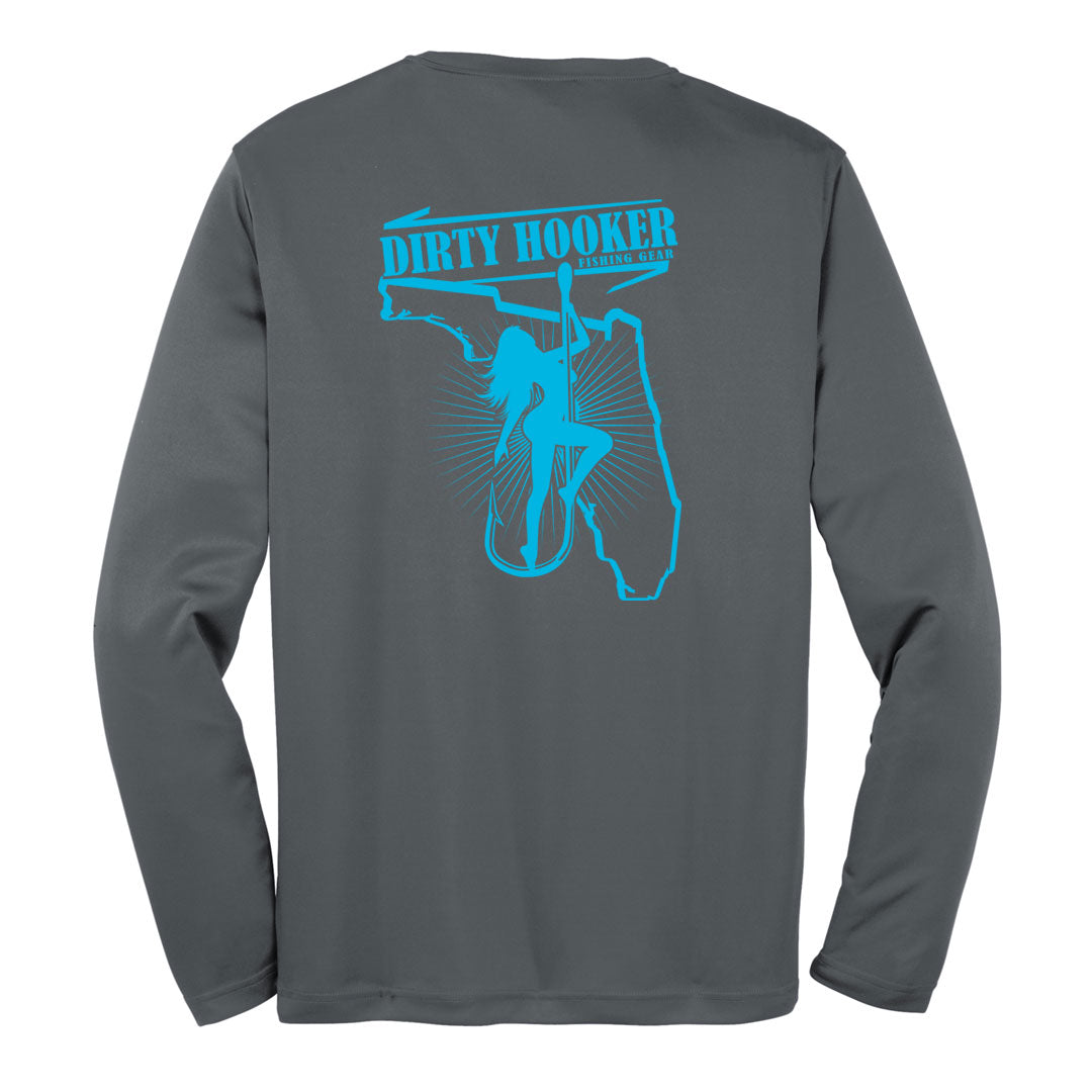 Dirty Hooker Florida Shine Light Blue- Dry Fit