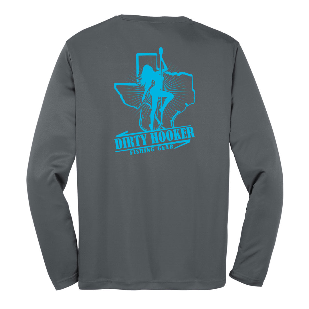 Dirty Hooker Texas Shine Light Blue- Dry Fit
