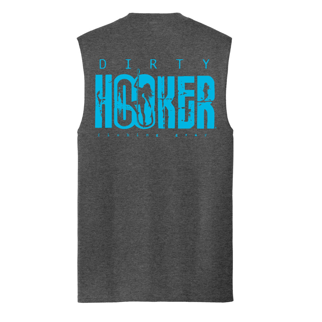 Dirty Hooker Classic Light Blue Muscle Sleeveless Tank Sleeveless Tank / Black / XXL