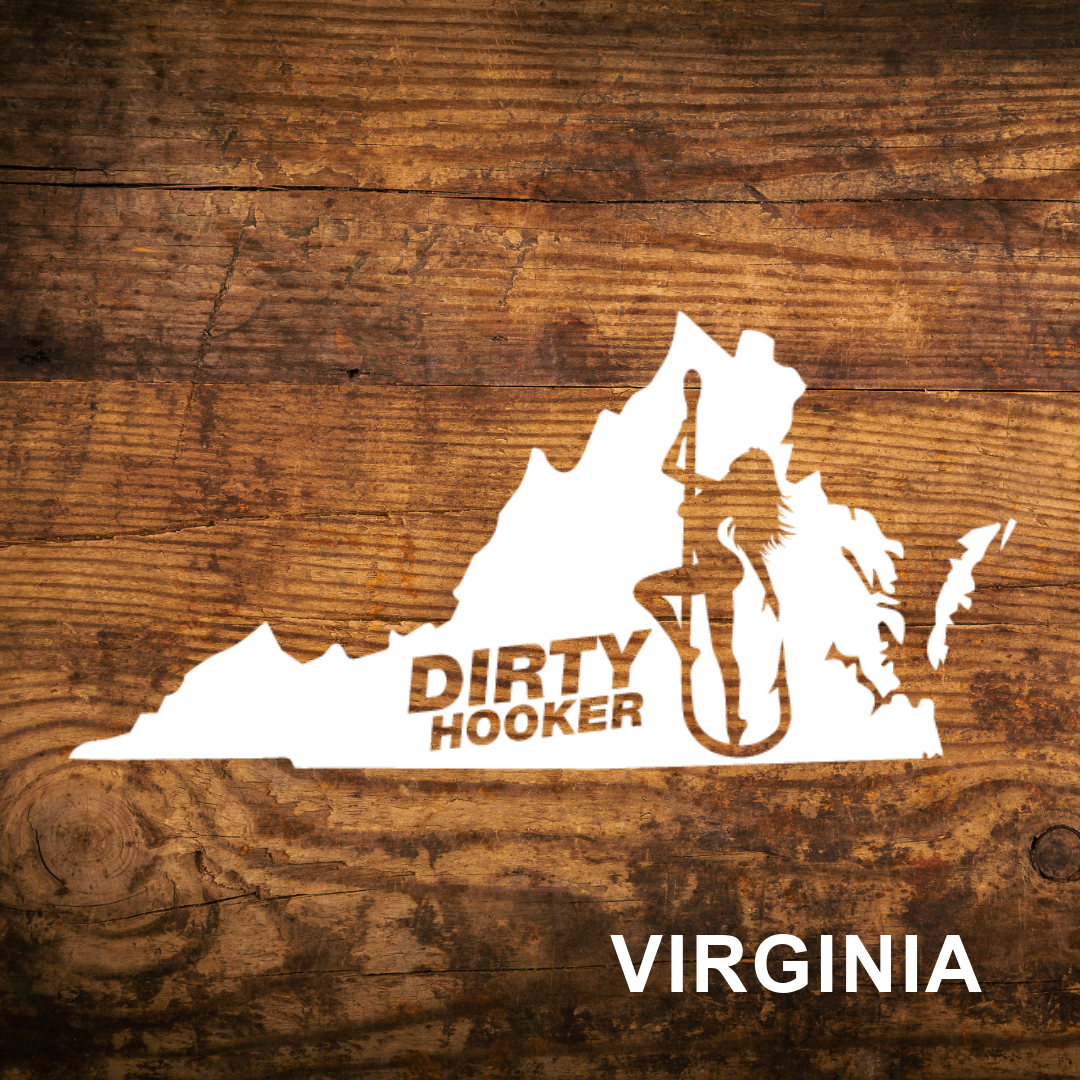 Dirty Hooker Virginia State Decal