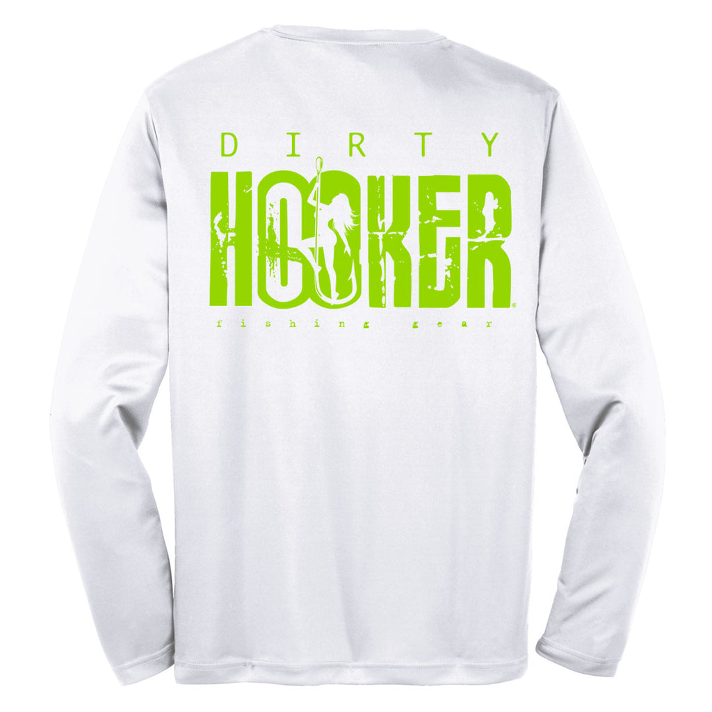 Dirty Hooker Classic Green on White Dry Fit - Closeout
