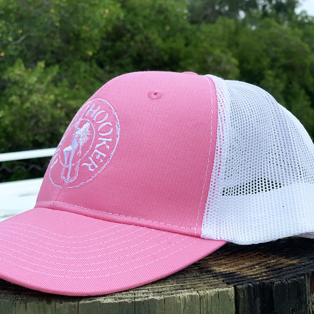 Dirty Hooker Deluxe Hat Pink and White