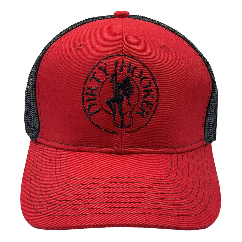 Dirty Hooker Deluxe Hat Red and Black – Dirty Hooker Fishing Gear