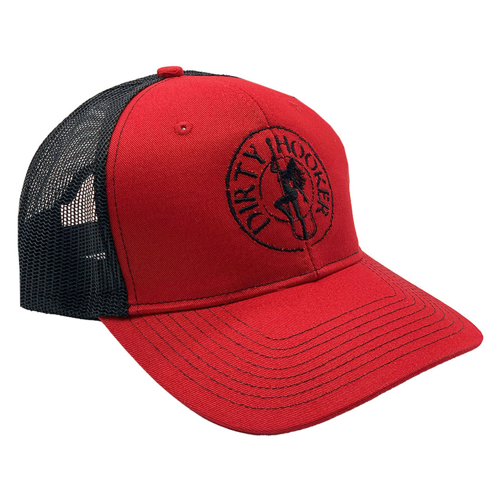 Dirty Hooker Deluxe Hat Red and Black