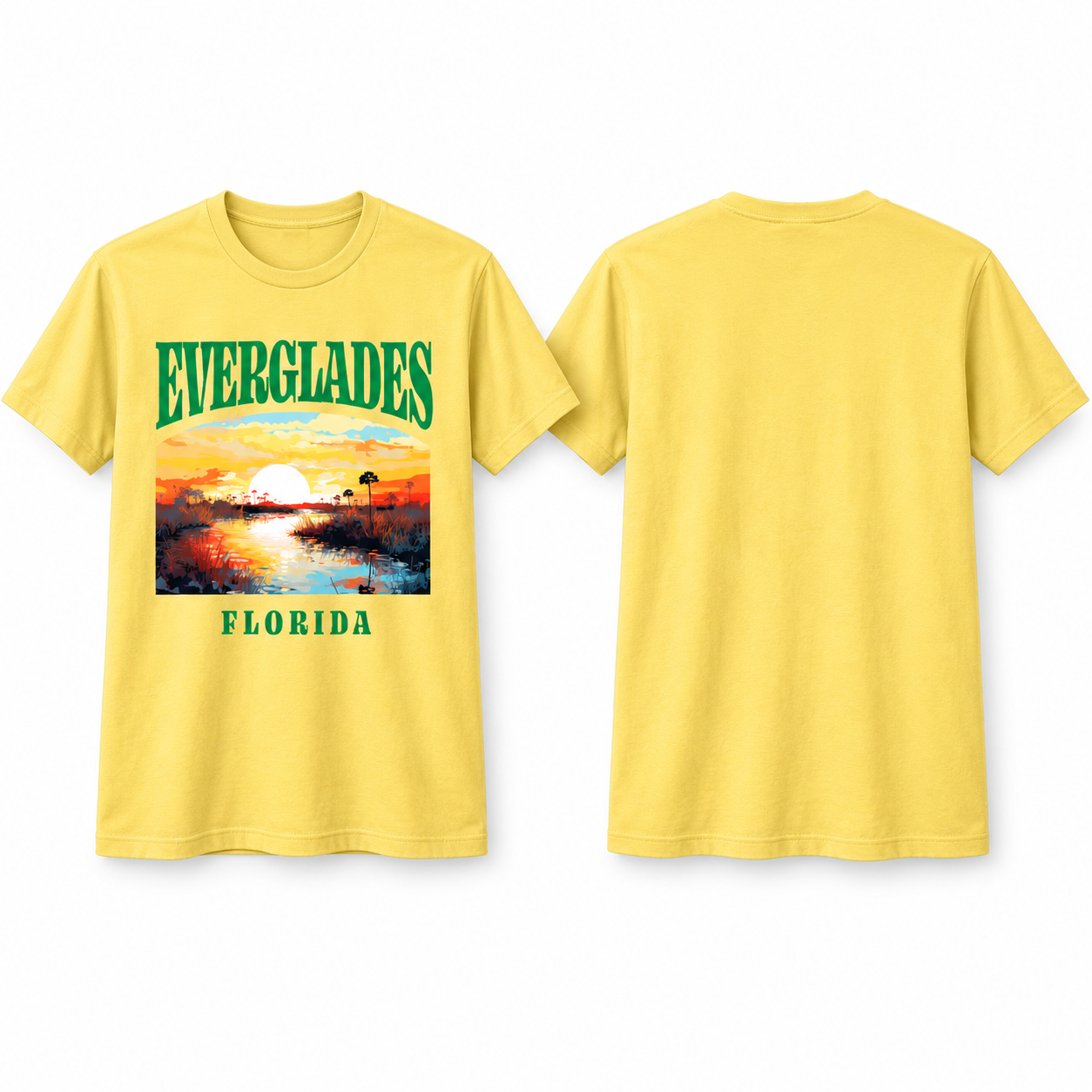 Everglades Sunset Yellow Tee | Keep Florida Wild