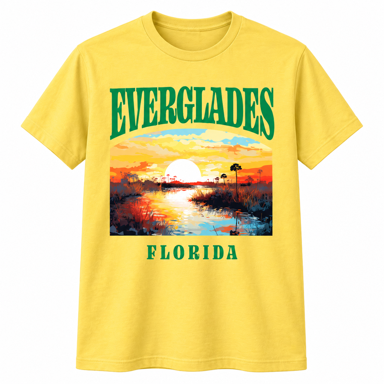 Everglades Sunset Yellow Tee | Keep Florida Wild