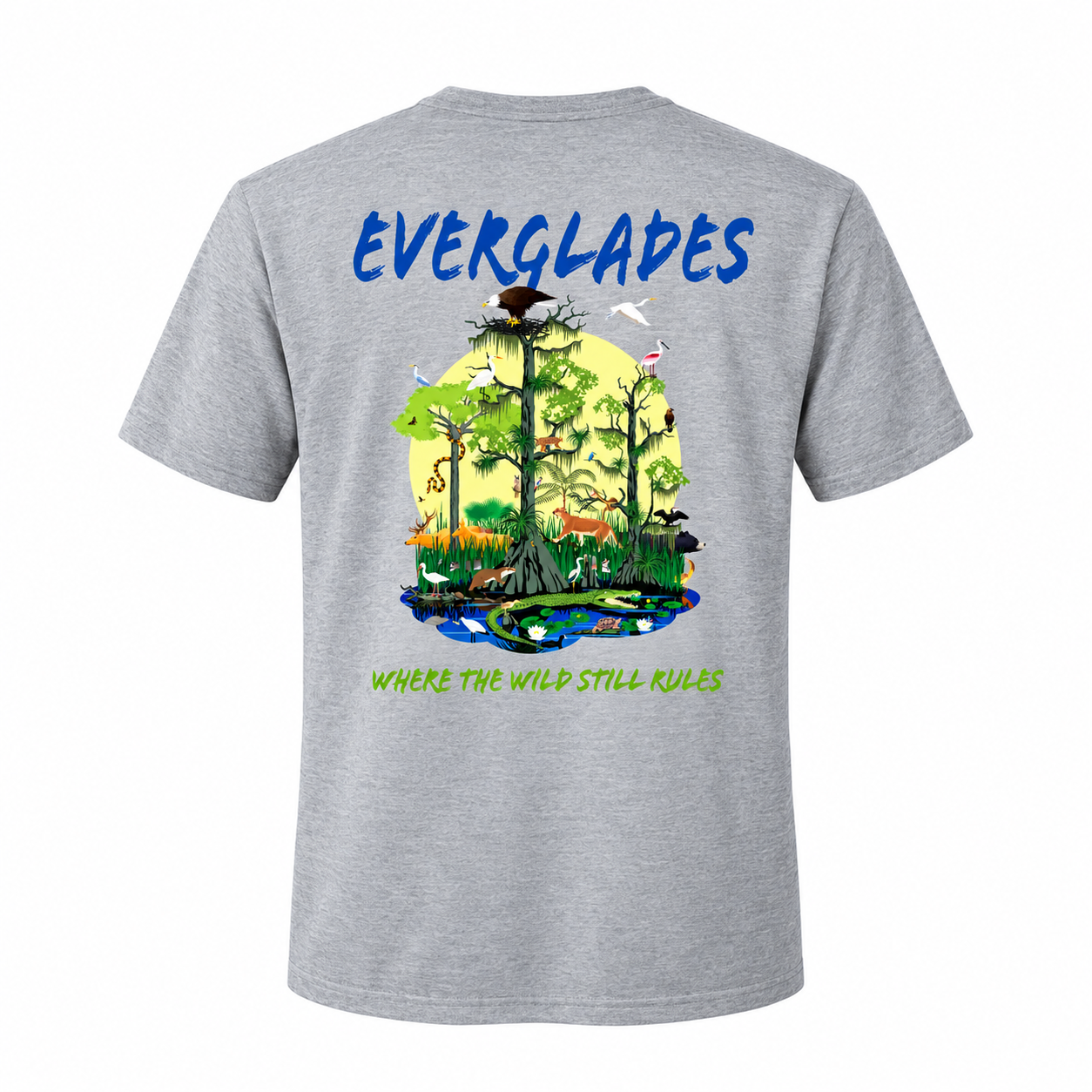 Everglades Swamps Heather Grey Tee | Keep Florida Wild