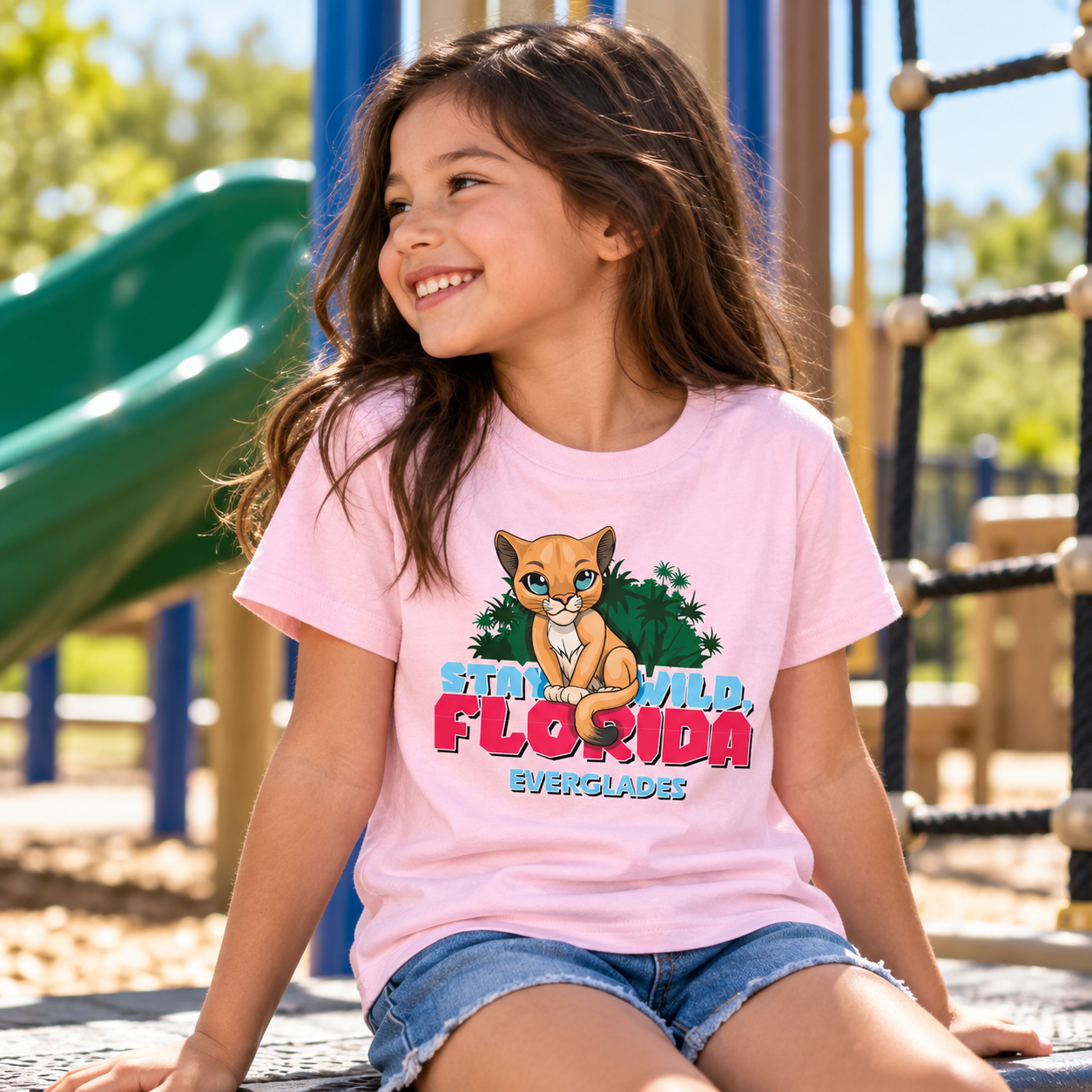 Youth Stay Wild Florida Panther Tee | Keep Florida Wild