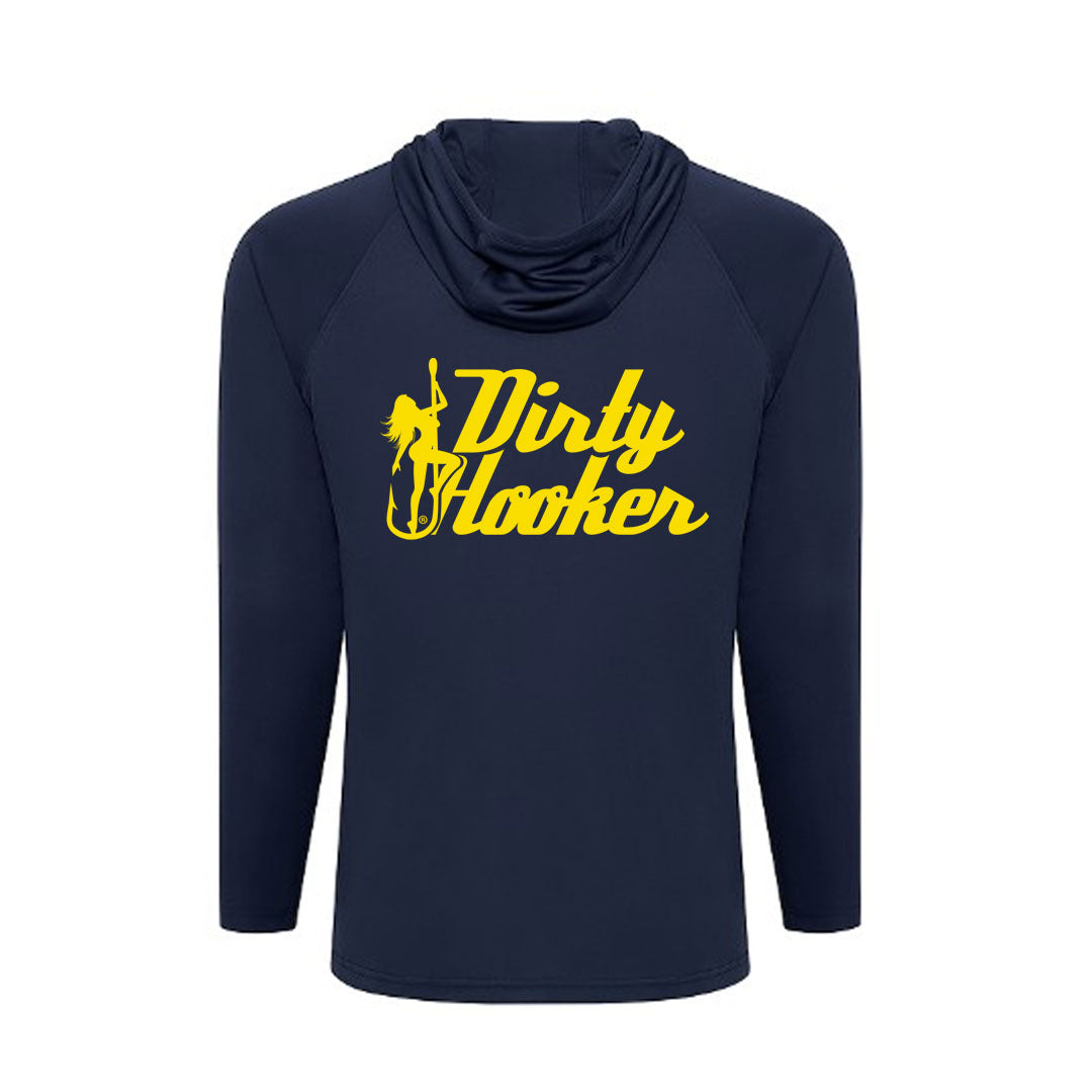 Dirty Hooker Chrome Yellow Hooded UltraLight Long Sleeve Dry Fit