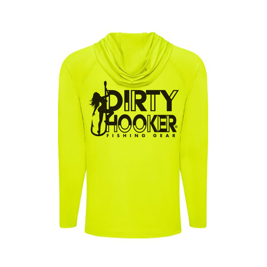 Dirty Hooker Cool Black Hooded UltraLight Long Sleeve Dry Fit