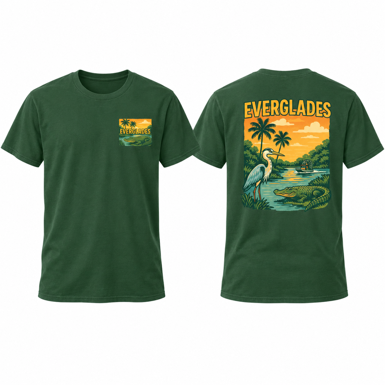 The Real Everglades Forest Green Tee | Keep Florida Wild