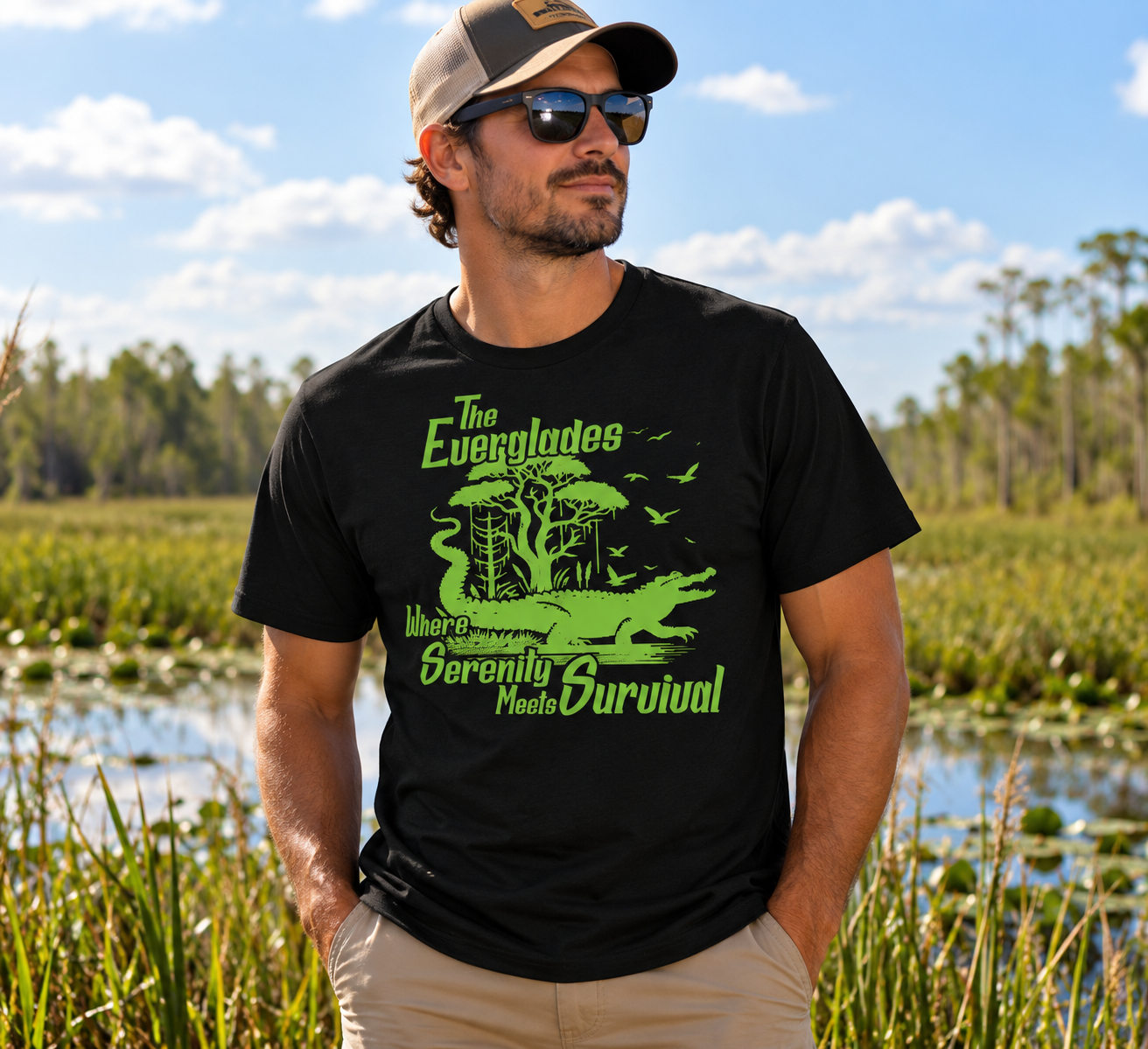 Everglades Serenity Meets Survival Lightweight Tee | Keep Florida Wild