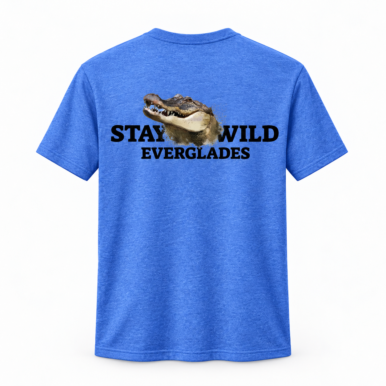 Everglades Stay Wild Heather Royal Blue Tee | Keep Florida Wild