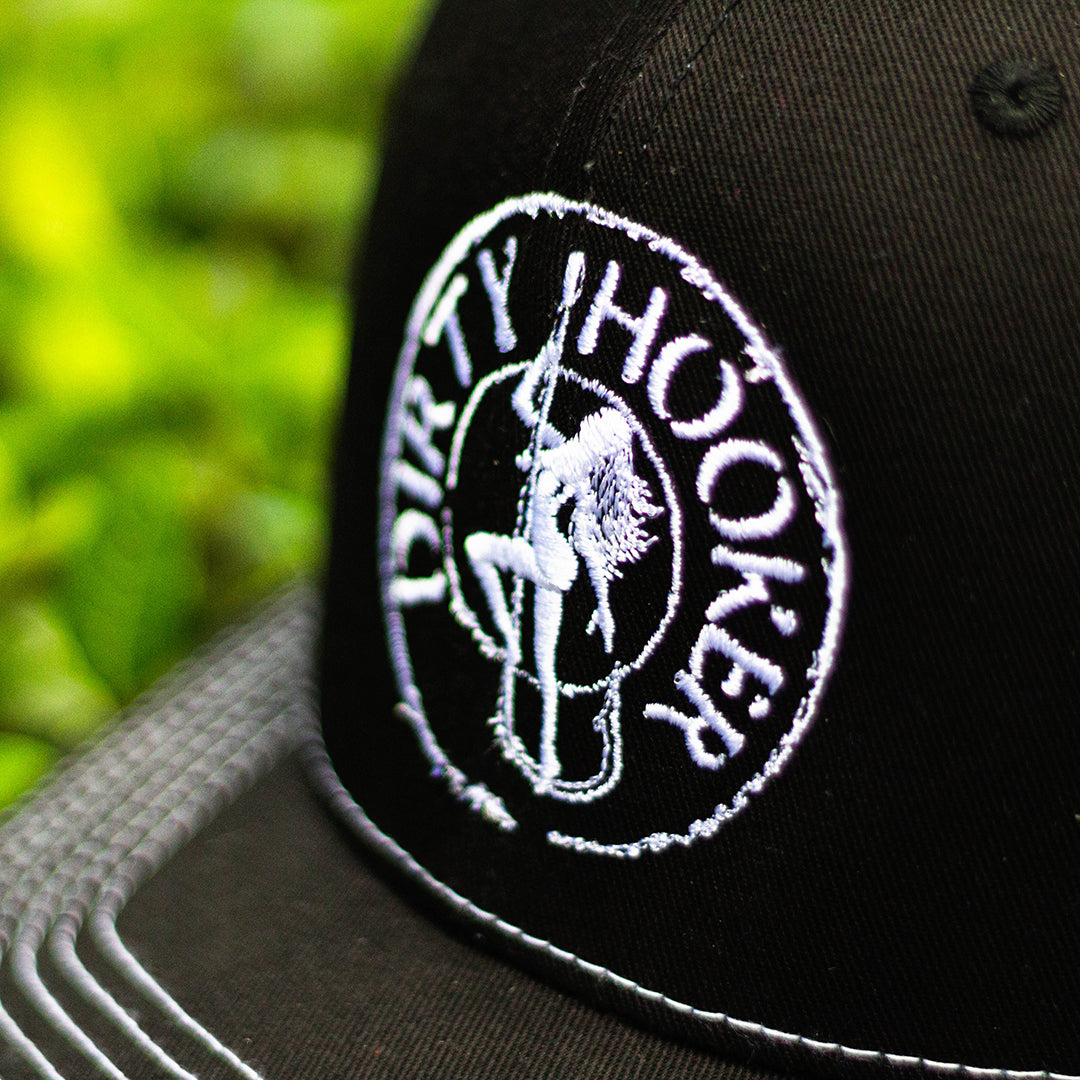 Dirty Hooker Deluxe Hat Black and White