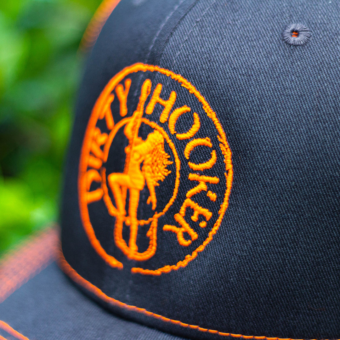 Dirty Hooker Deluxe Hat Bright Orange