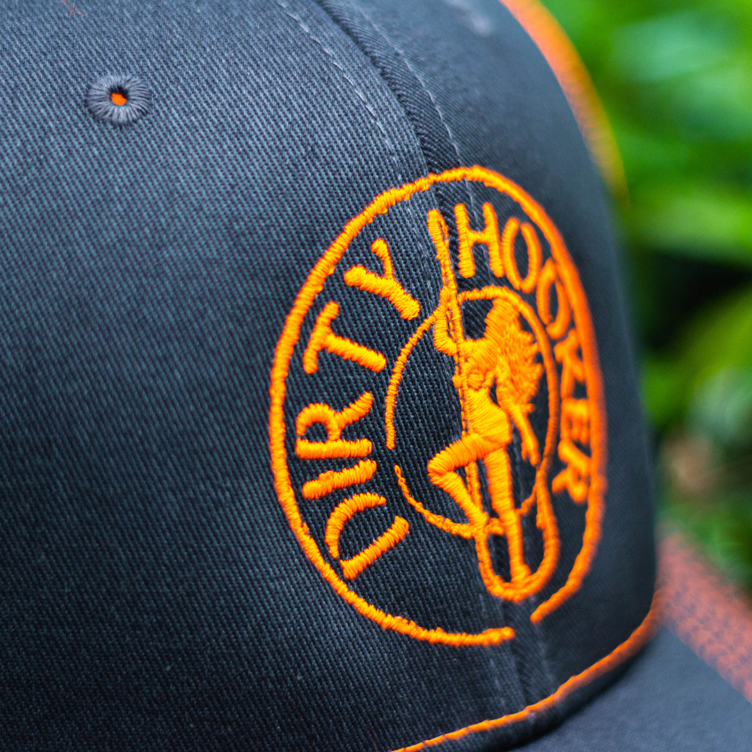 Dirty Hooker Deluxe Hat Bright Orange