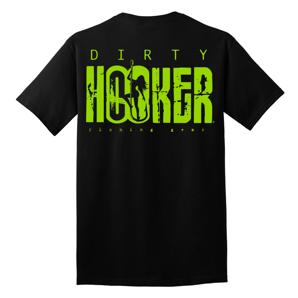 Dirty Hooker Classic Orange Long Sleeve Navy T-Shirt