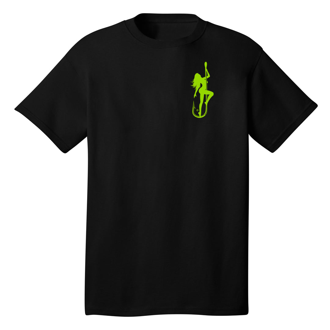 Dirty Hooker COMBO: Black T-Shirt with DH Classic Green & Premium Black Hat
