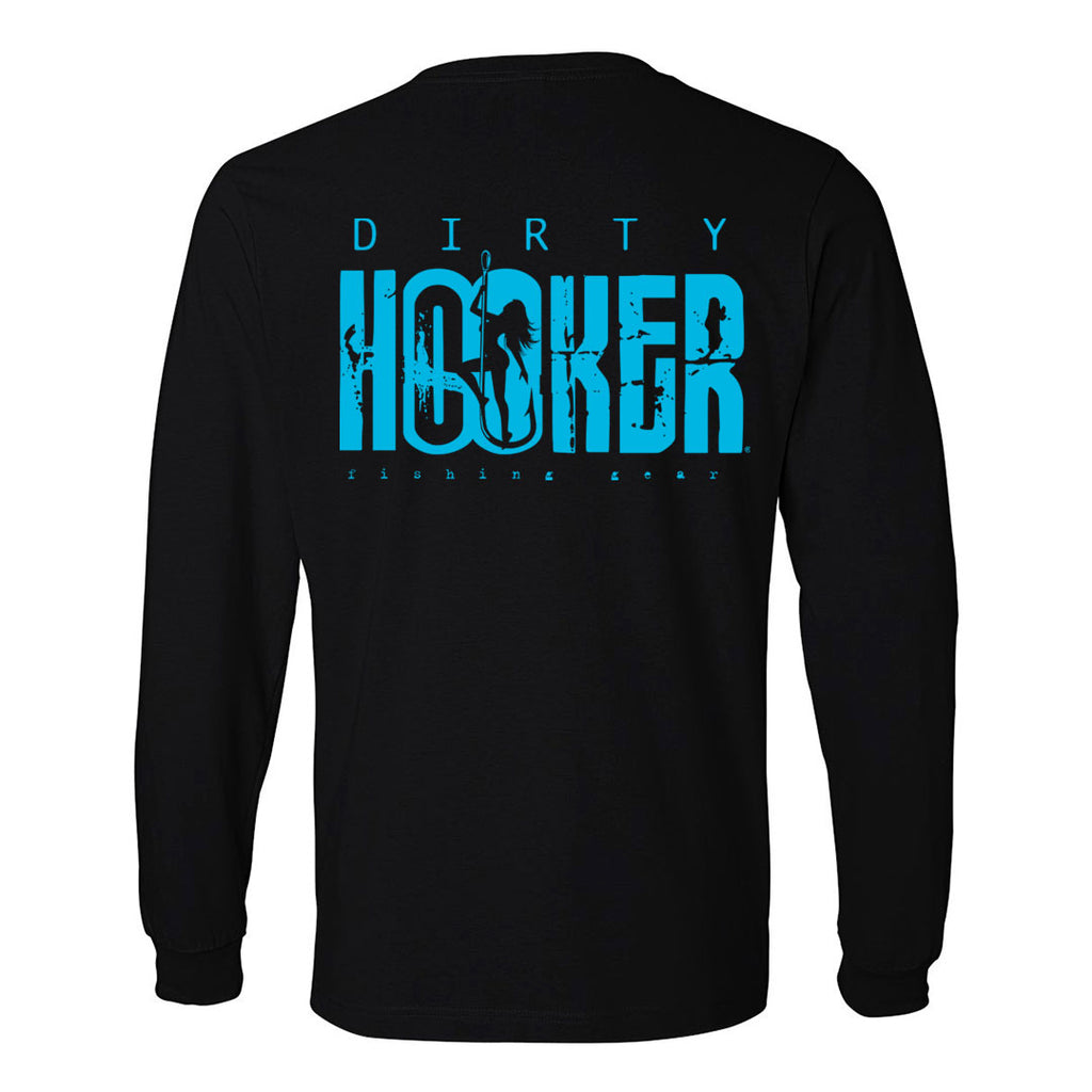 Dirty Hooker Classic Light Blue Lightweight Long Sleeve T-Shirt Lightweight Long Sleeve T-Shirt / Charcoal / XXL