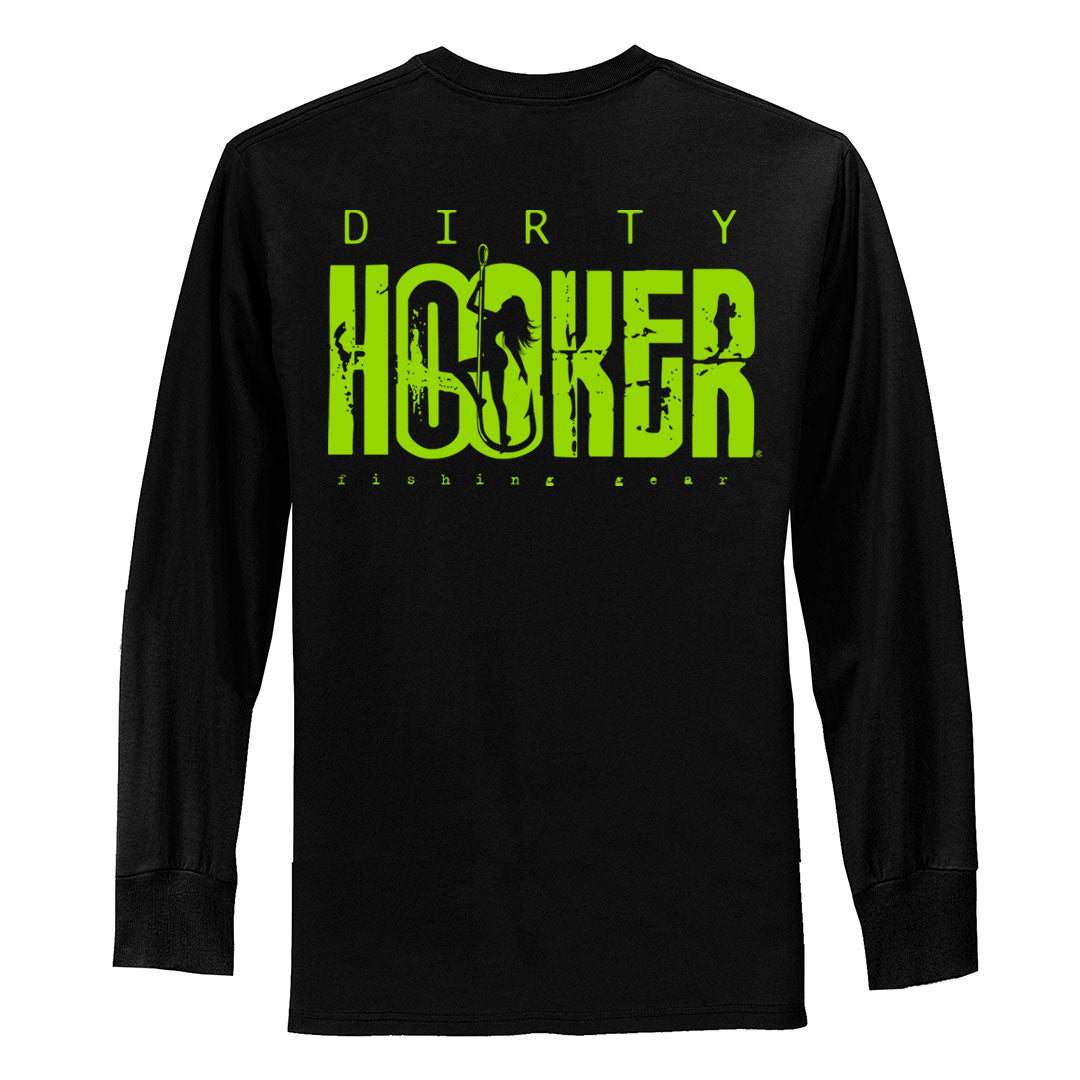 Dirty Hooker Classic Green Long Sleeve T-Shirt