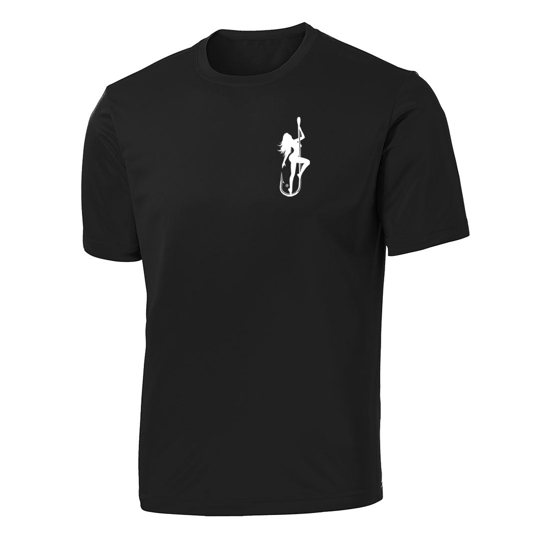 Dirty Hooker Classic White on Black Short Sleeve Dry Fit