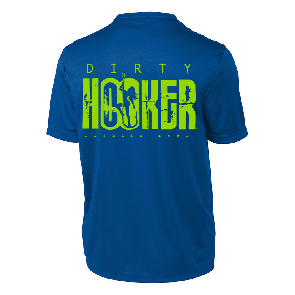 Dirty Hooker Classic Green on Royal Blue Sleeve Dry Fit