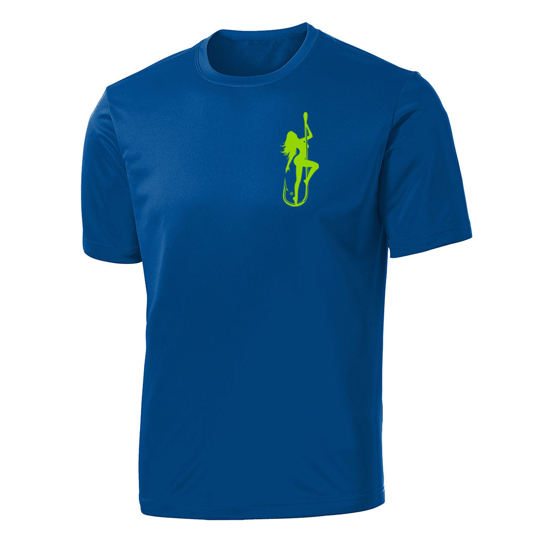 Dirty Hooker Classic Green on Royal Blue Sleeve Dry Fit