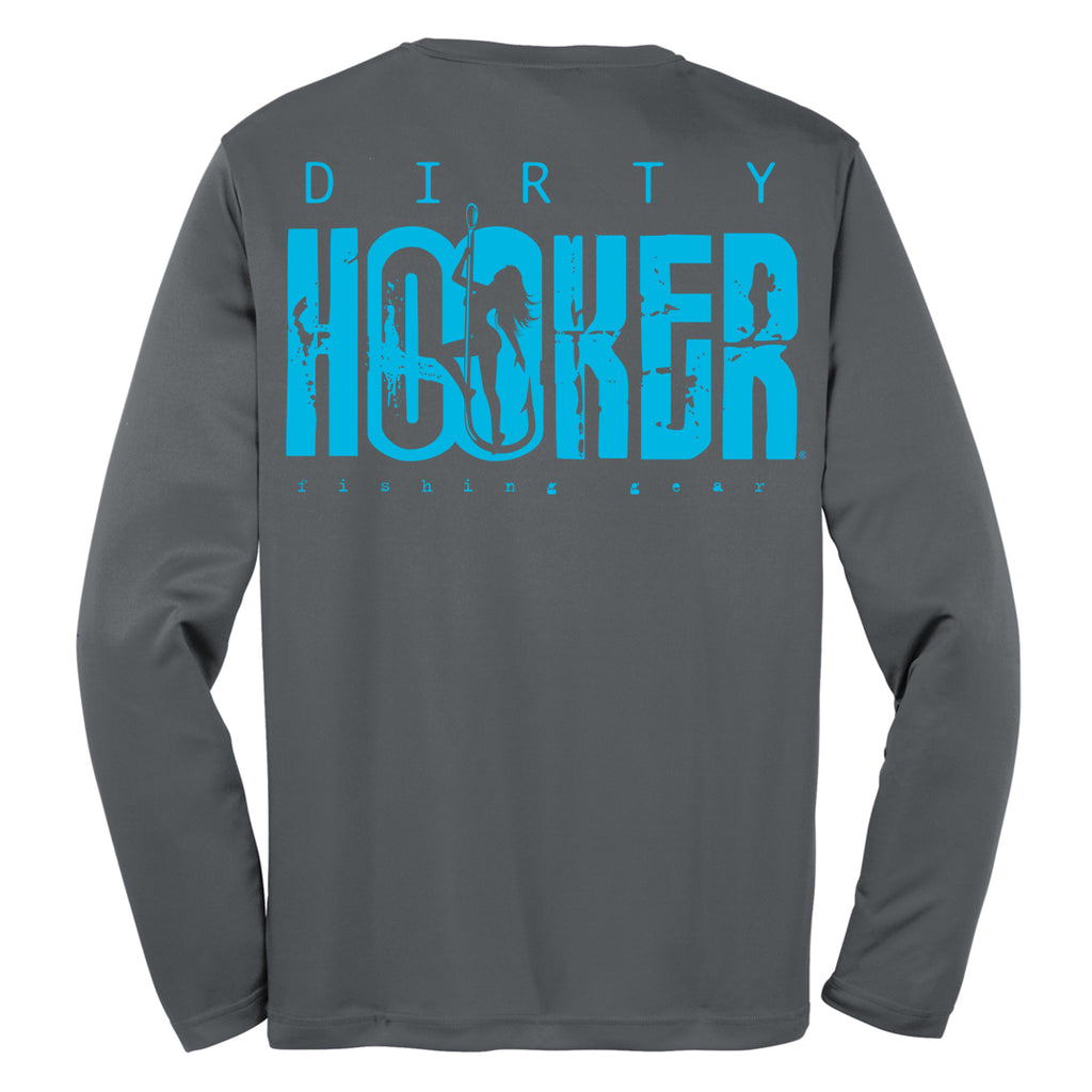 Dirty Hooker COMBO: Charcoal Dry Fit with Classic Light Blue & Charcoal and Light Blue Hat