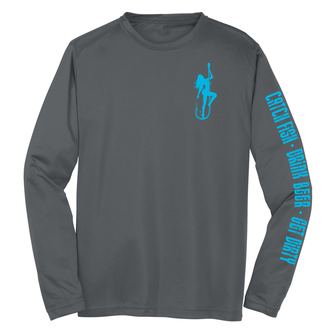 Dirty Hooker COMBO: Charcoal Dry Fit with Classic Light Blue & Charcoal and Light Blue Hat