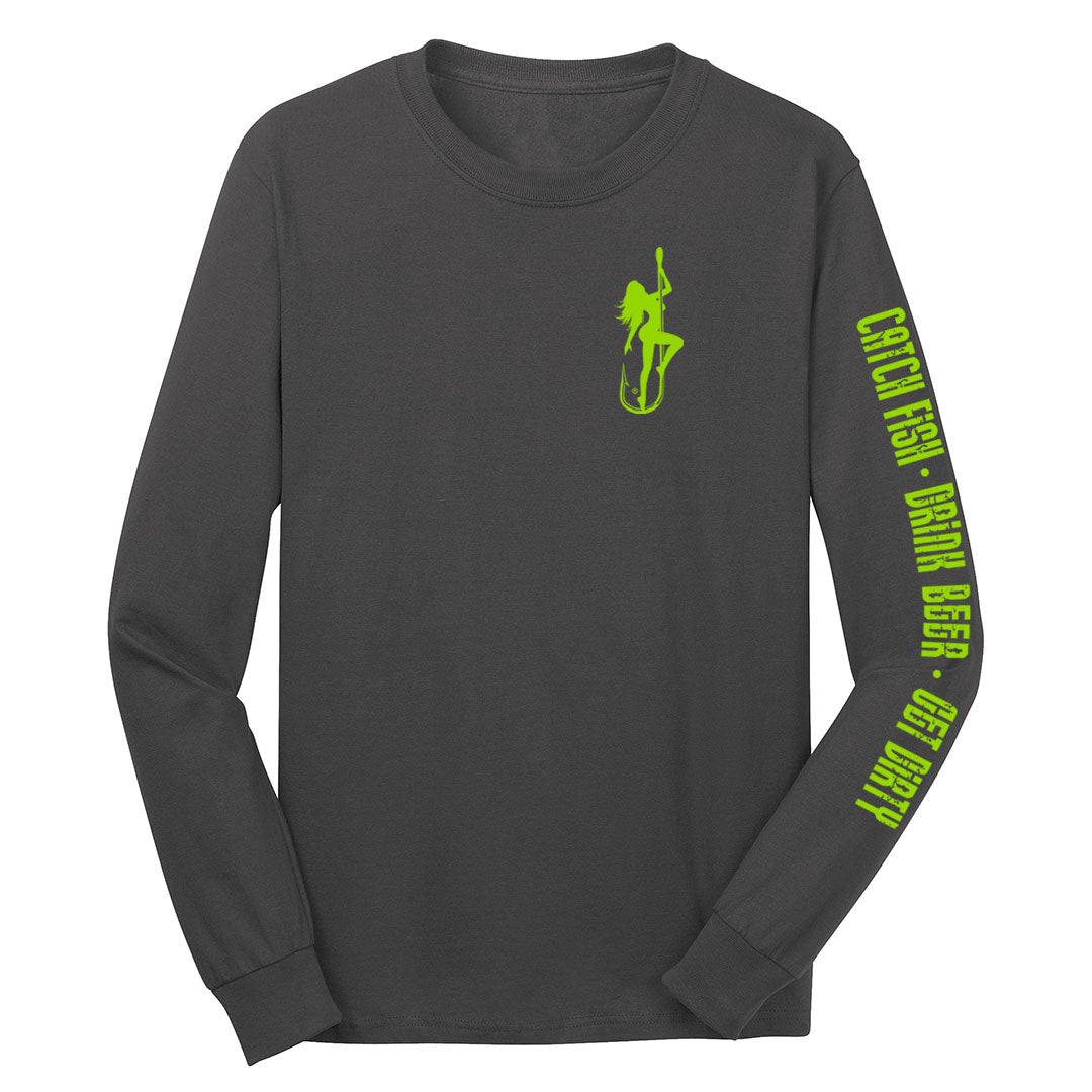 Dirty Hooker Classic Green Long Sleeve T-Shirt