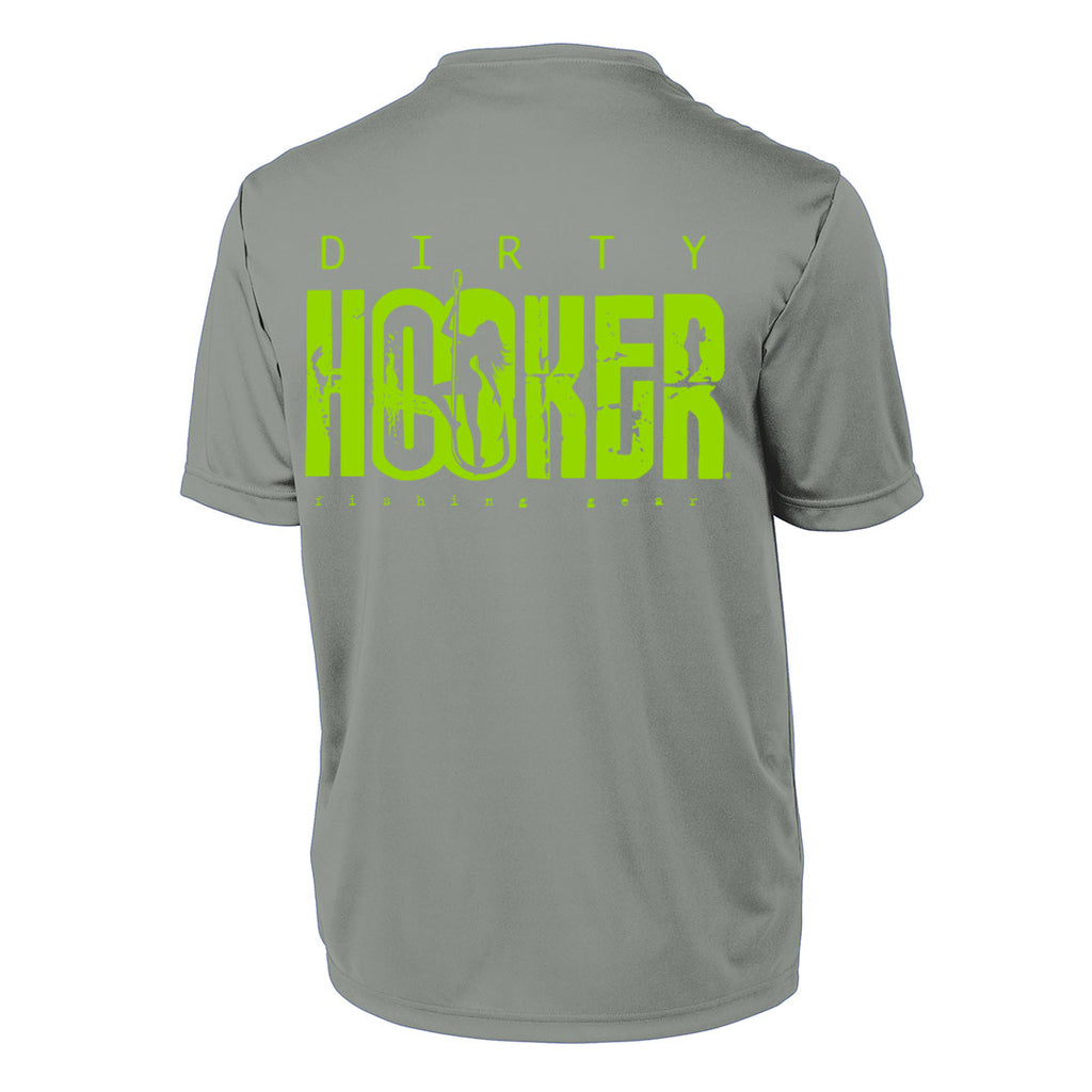 Dirty Hooker Classic Green on Concrete Short Sleeve Dry Fit