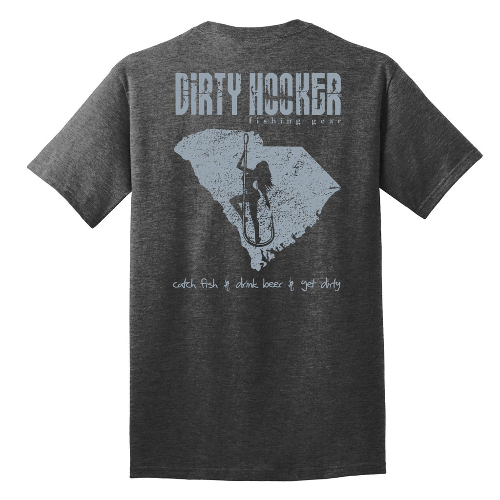 Dirty Hooker South Carolina T-Shirt T-Shirt / Dark Heather Grey / XXL