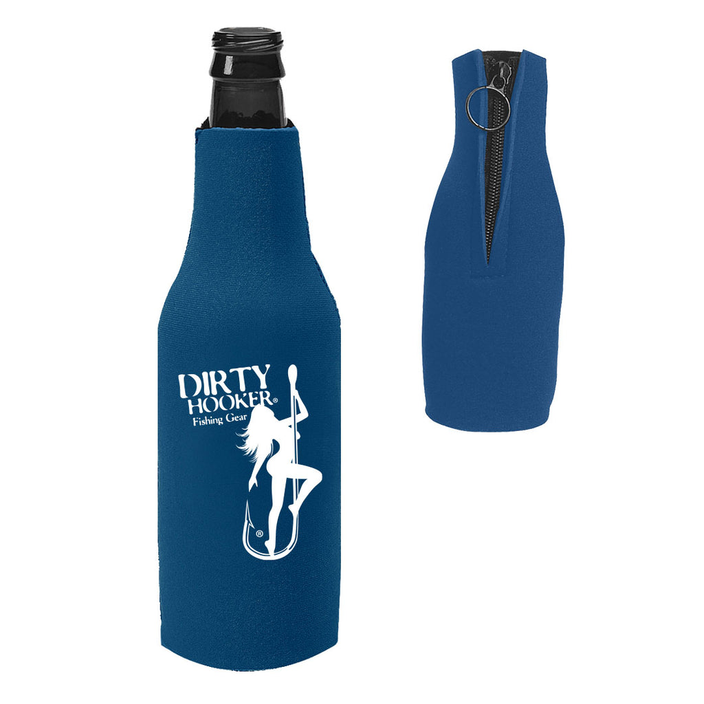 Zipper Beer Bottle Koozie (Green)