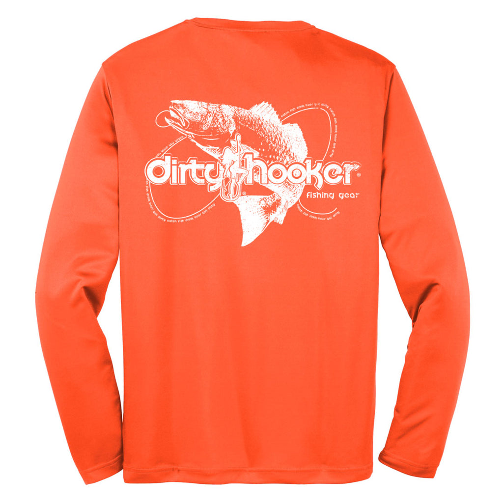 Dirty Hooker COMBO: Orange Dry Fit with Flying Redfish & Charcoal and – Dirty  Hooker Fishing Gear