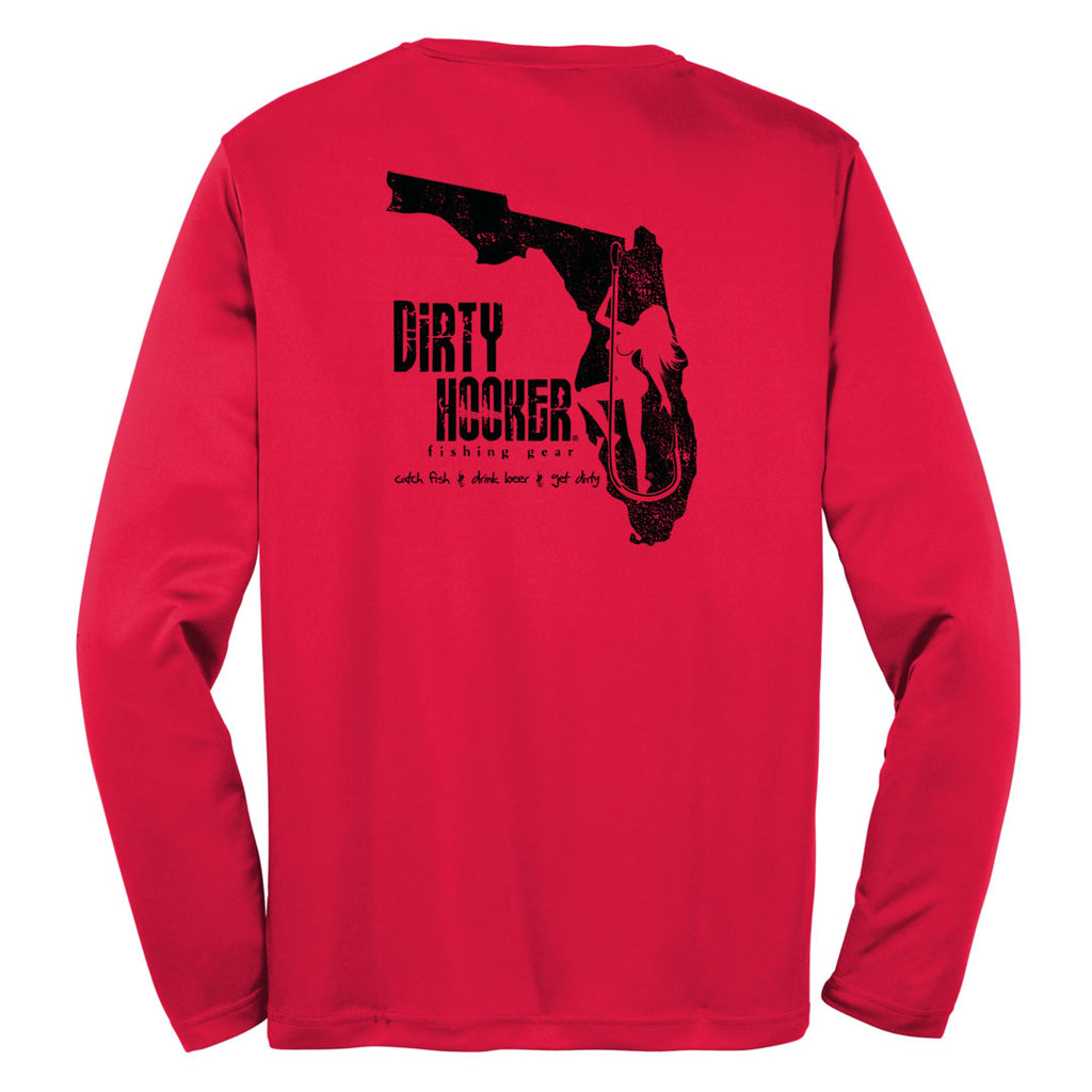 Dirty Hooker Florida Black Dry Fit Dry Fit / Neon Orange / L